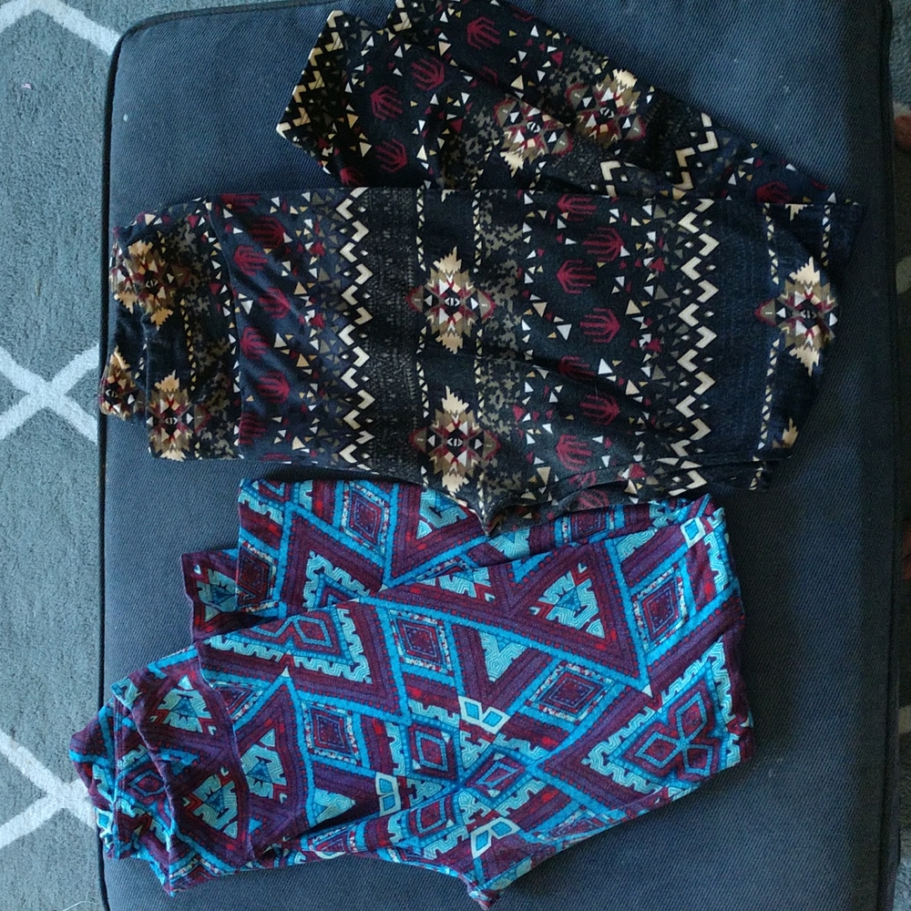 LuLaRoe leggings, 2 pair.